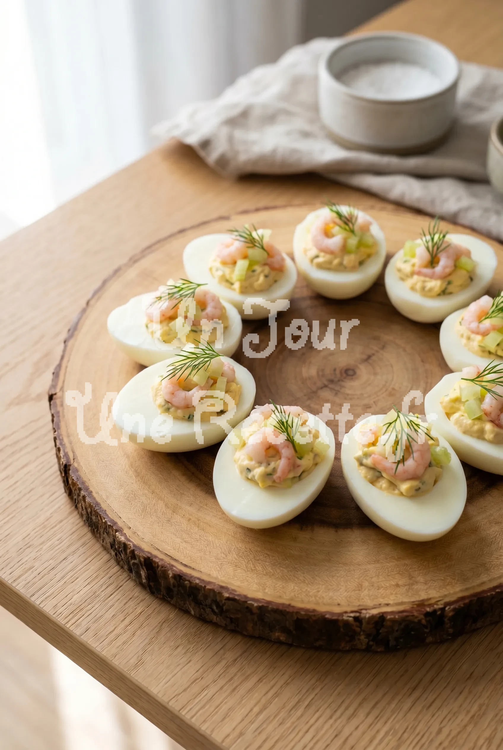 Photo de la recette Œufs farcis aux crevettes et au céleri