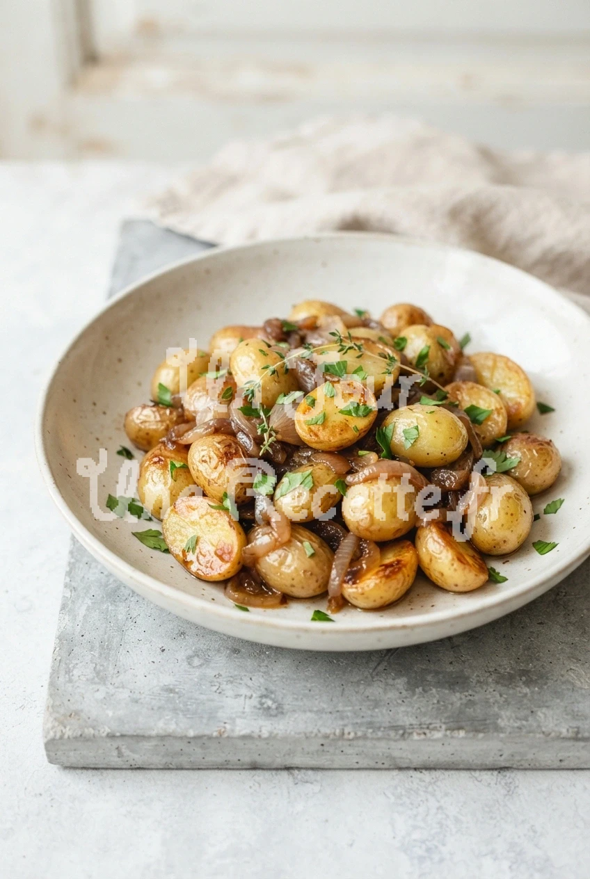 Photo de la recette Pommes de terre aux échalotes confites
