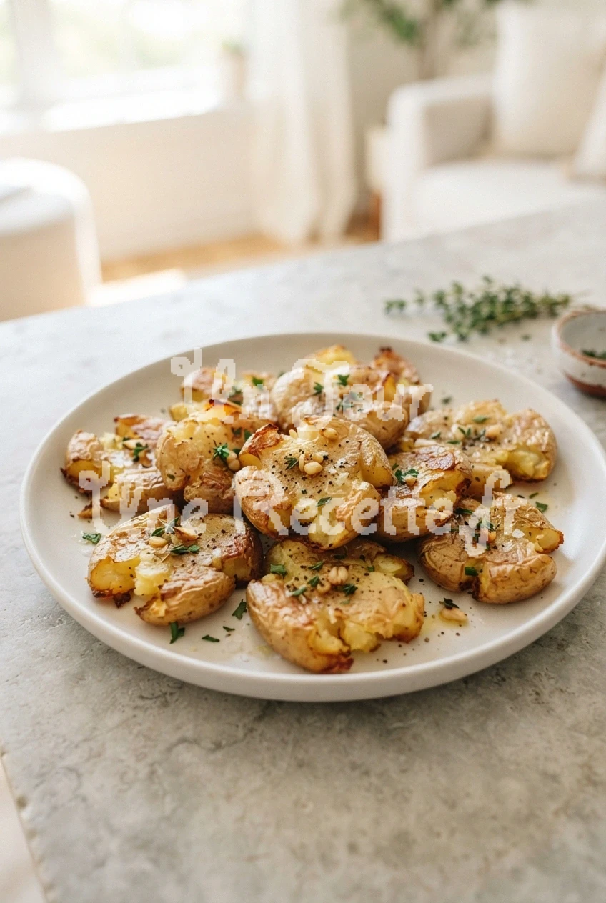 Photo de la recette Pommes de terre écrasées croustillantes