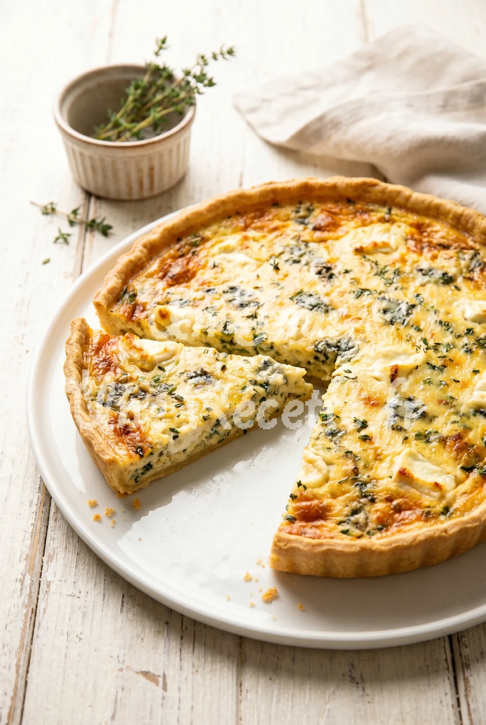 Photo de la recette Quiche aux trois fromages (comté, roquefort, chèvre)