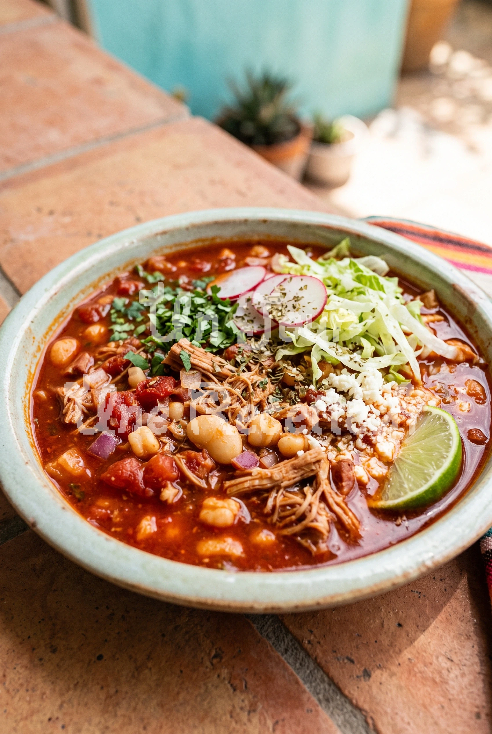 Photo de la recette Ragoût rouge (Pozole rojo)