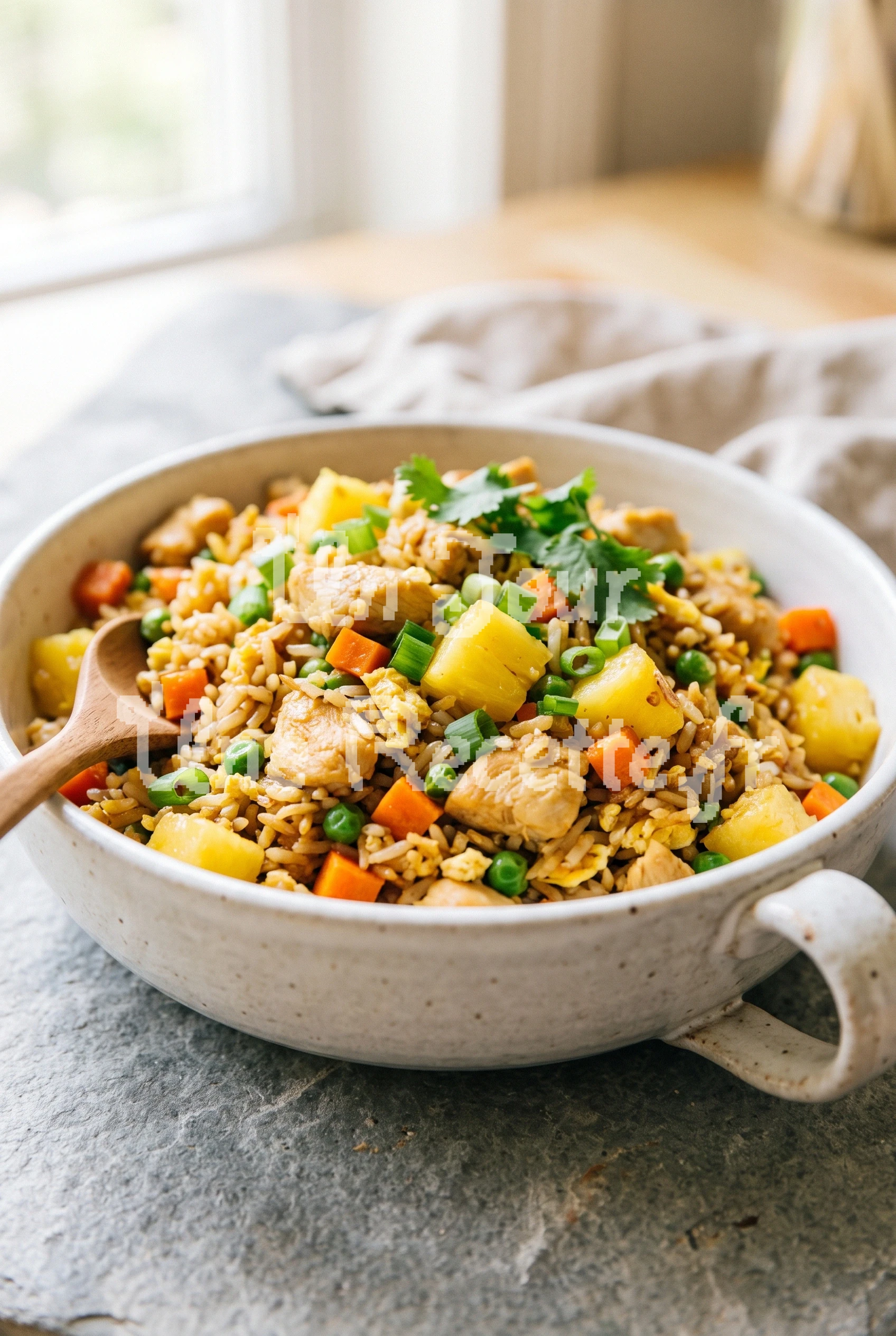 Photo de la recette Riz sauté à l’ananas (Khao Pad Sapparod)