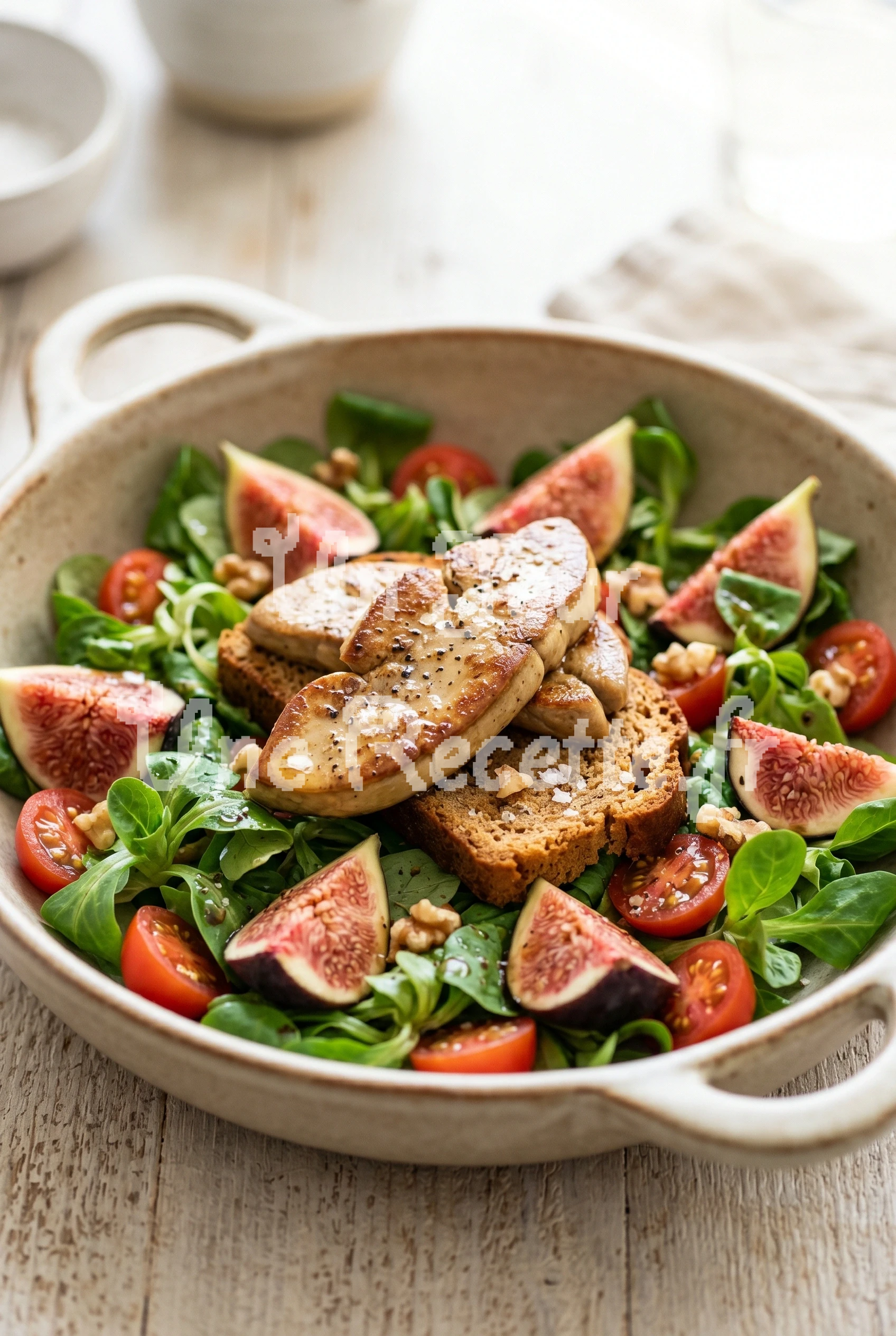 Photo de la recette Salade aux figues et foie gras