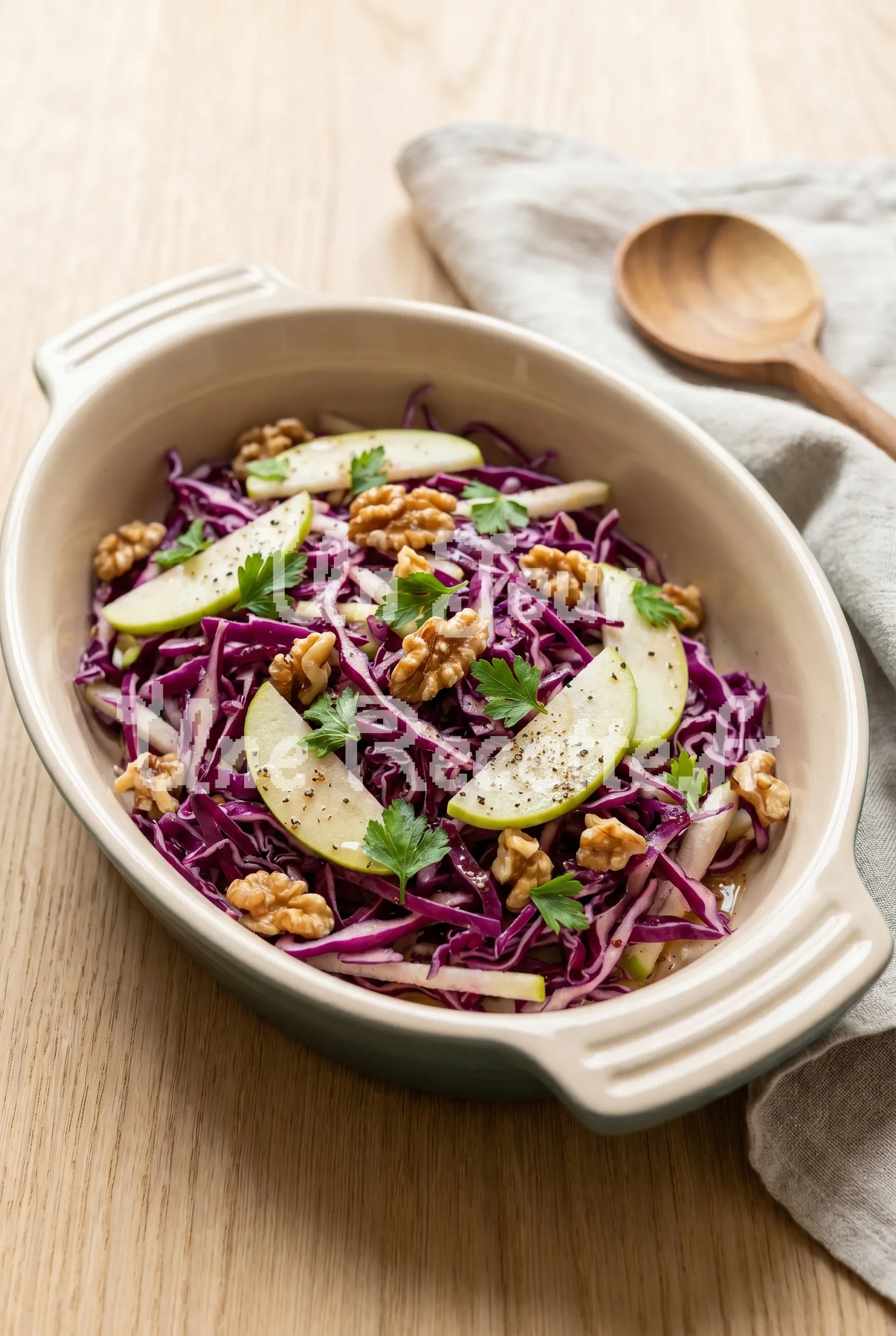 Photo de la recette Salade chou rouge pomme verte