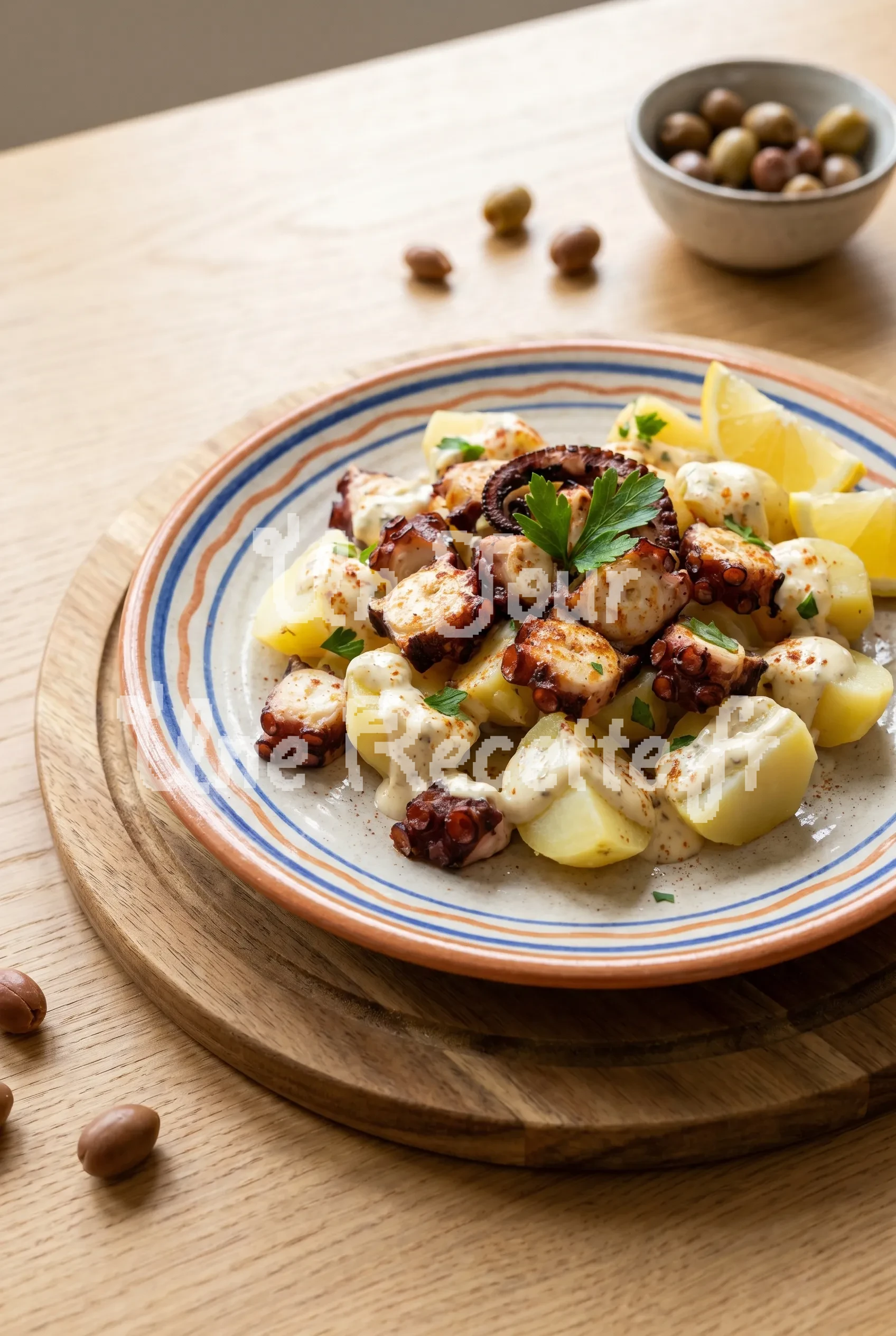 Photo de la recette Salade de poulpe et pommes de terre à l'aïoli