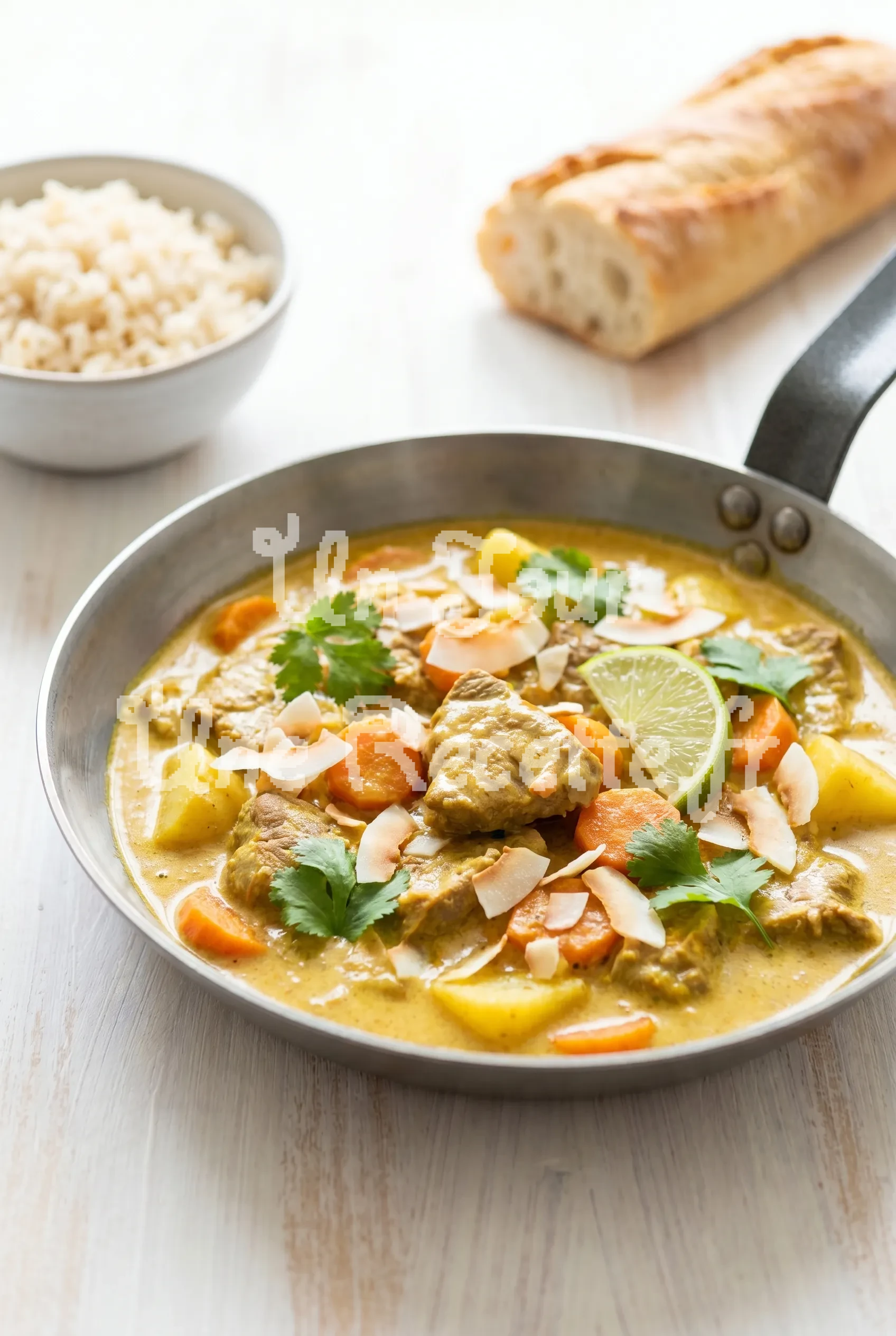 Photo de la recette Sauté de veau au curry et lait de coco