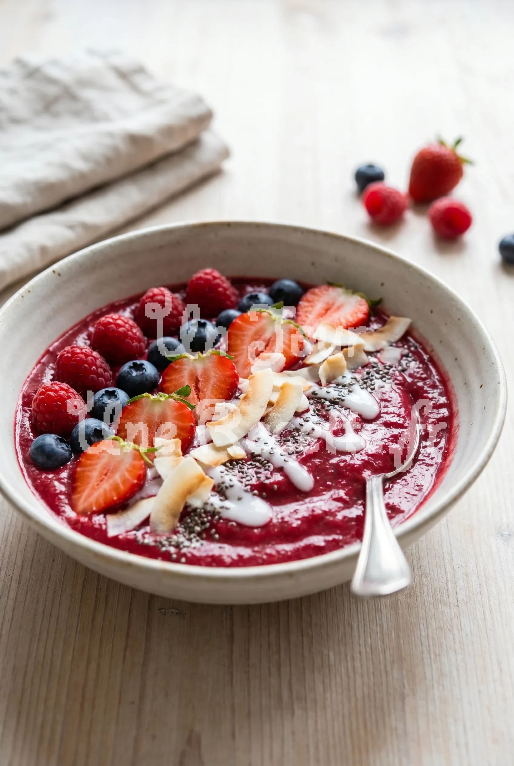 Photo de la recette Smoothie bowl fruits rouges coco