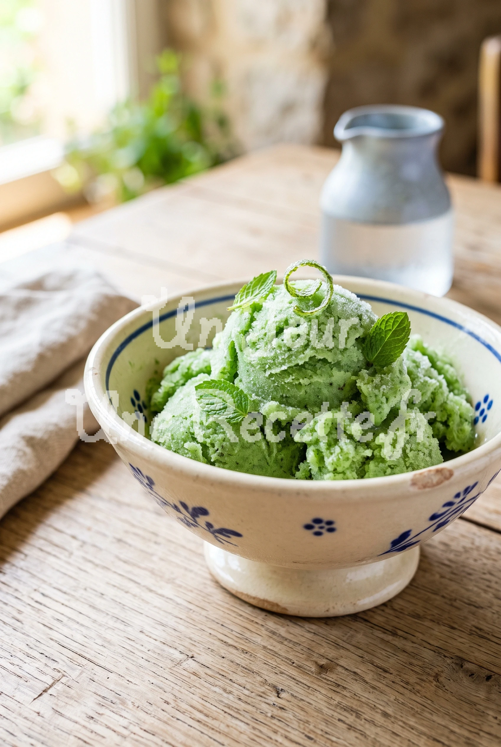 Photo de la recette Sorbet à la menthe sans sorbetière