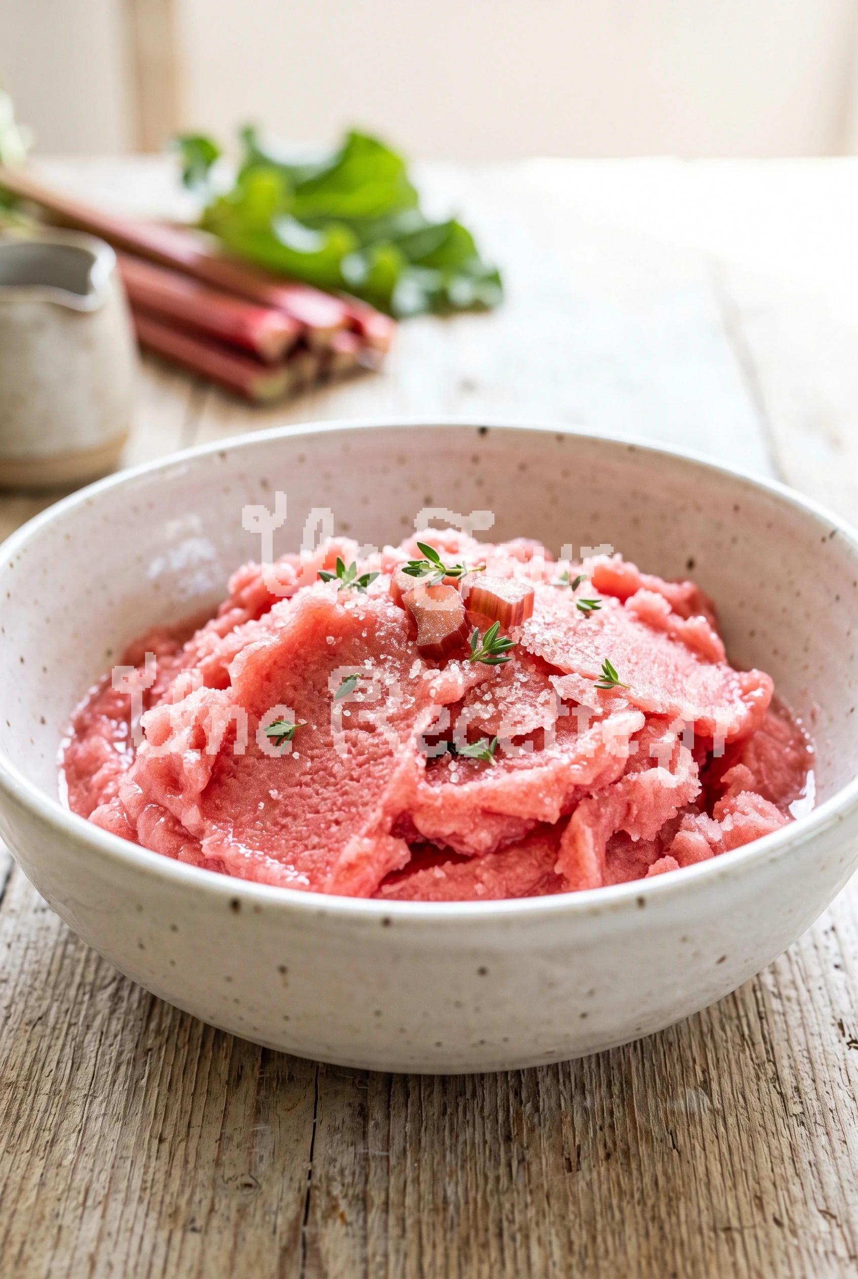 Photo de la recette Sorbet à la rhubarbe sans sorbetière