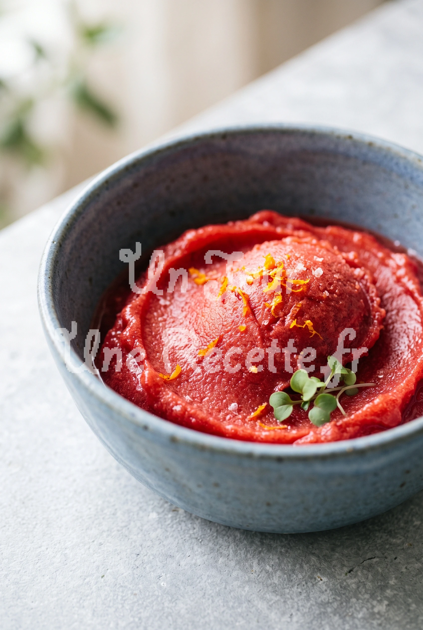 Photo de la recette Sorbet à l'Orange Sanguine Sans Sorbetière