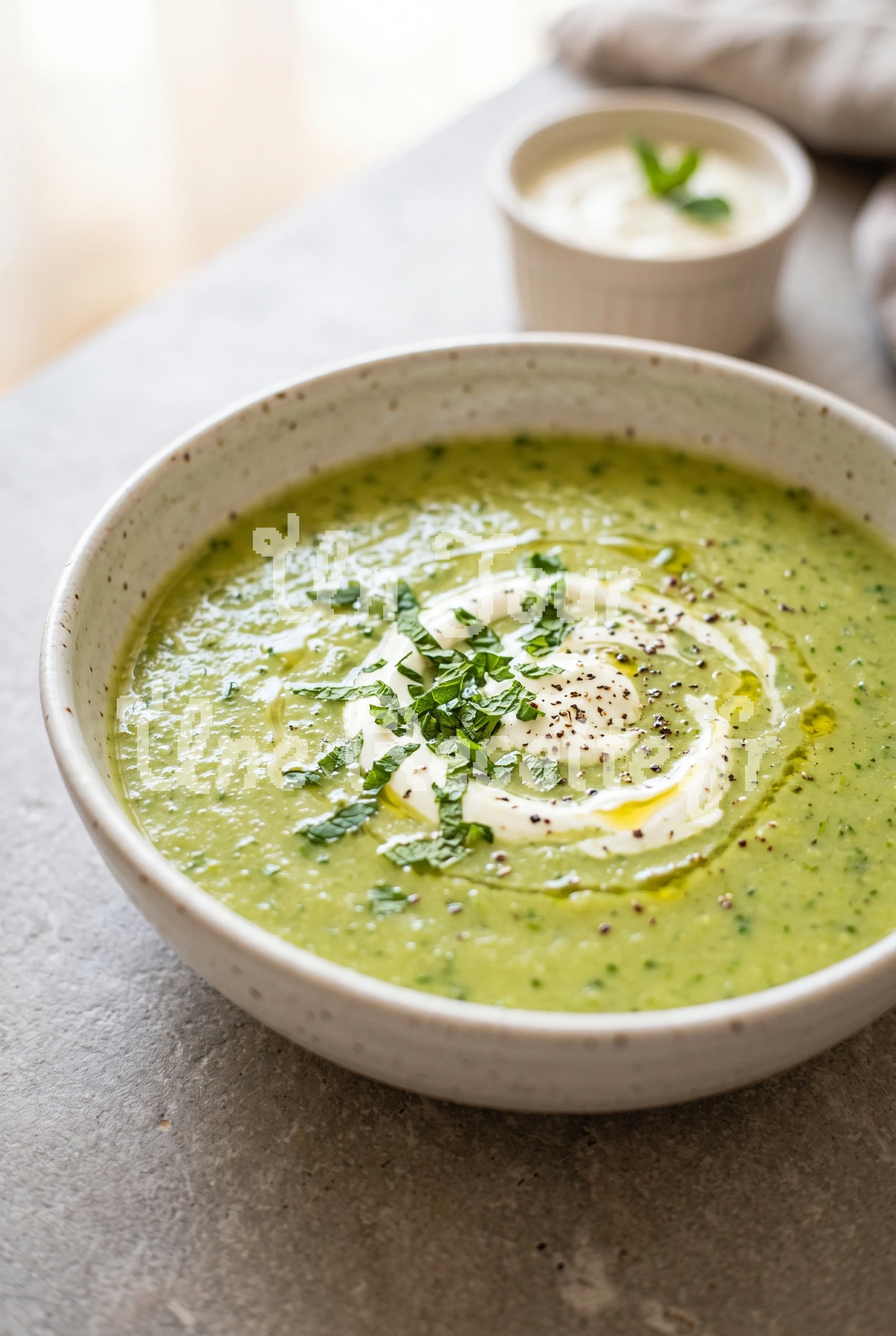 Soupe de courgettes à la menthe