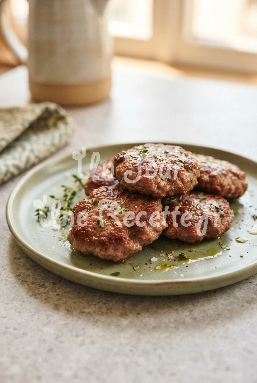 Photo de la recette Steak haché à l'air fryer
