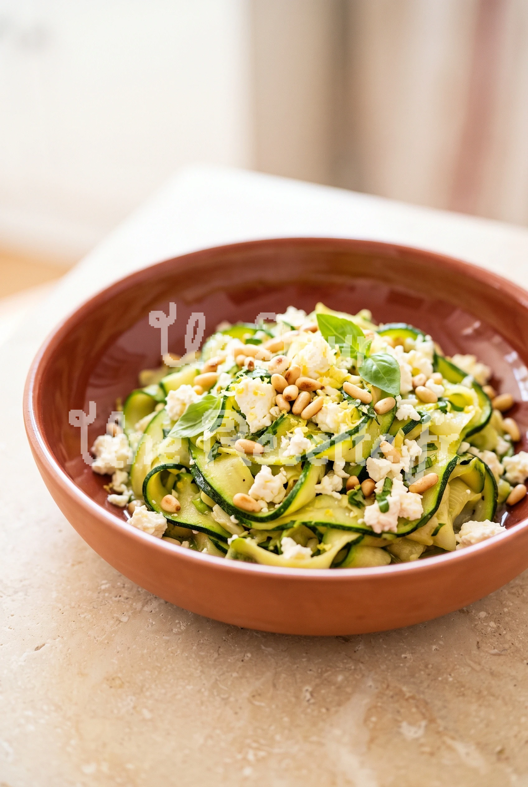 Photo de la recette Tagliatelles de courgettes a la feta