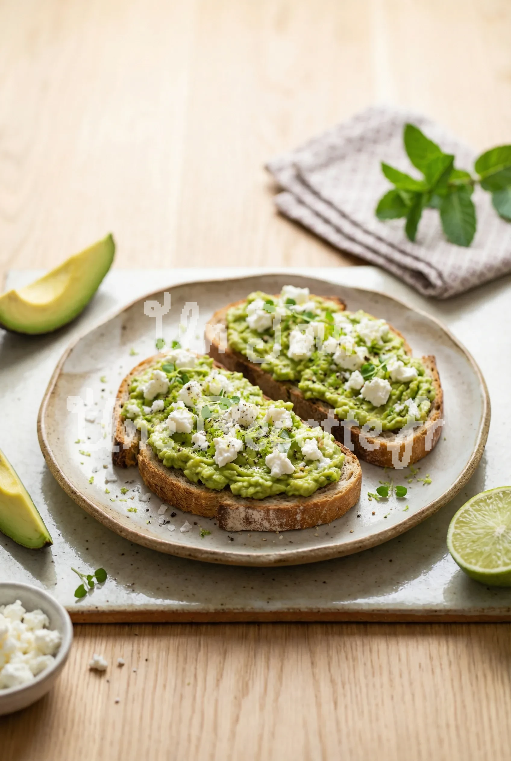 Photo de la recette Tartines au chèvre et à l'avocat