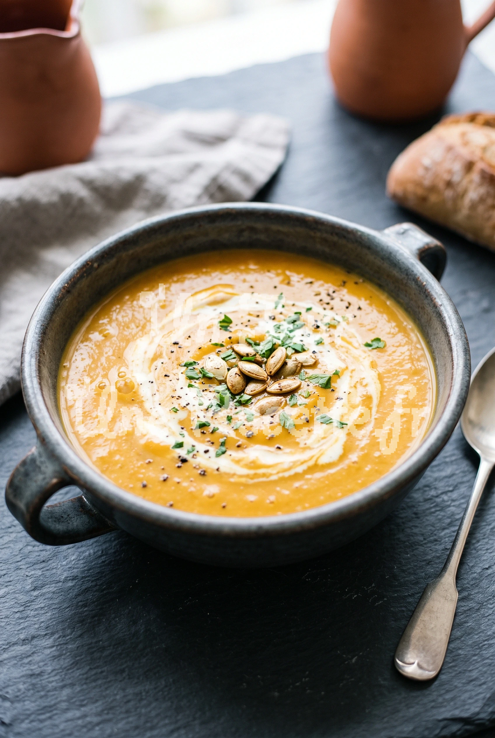 Velouté de potimarron à la crème