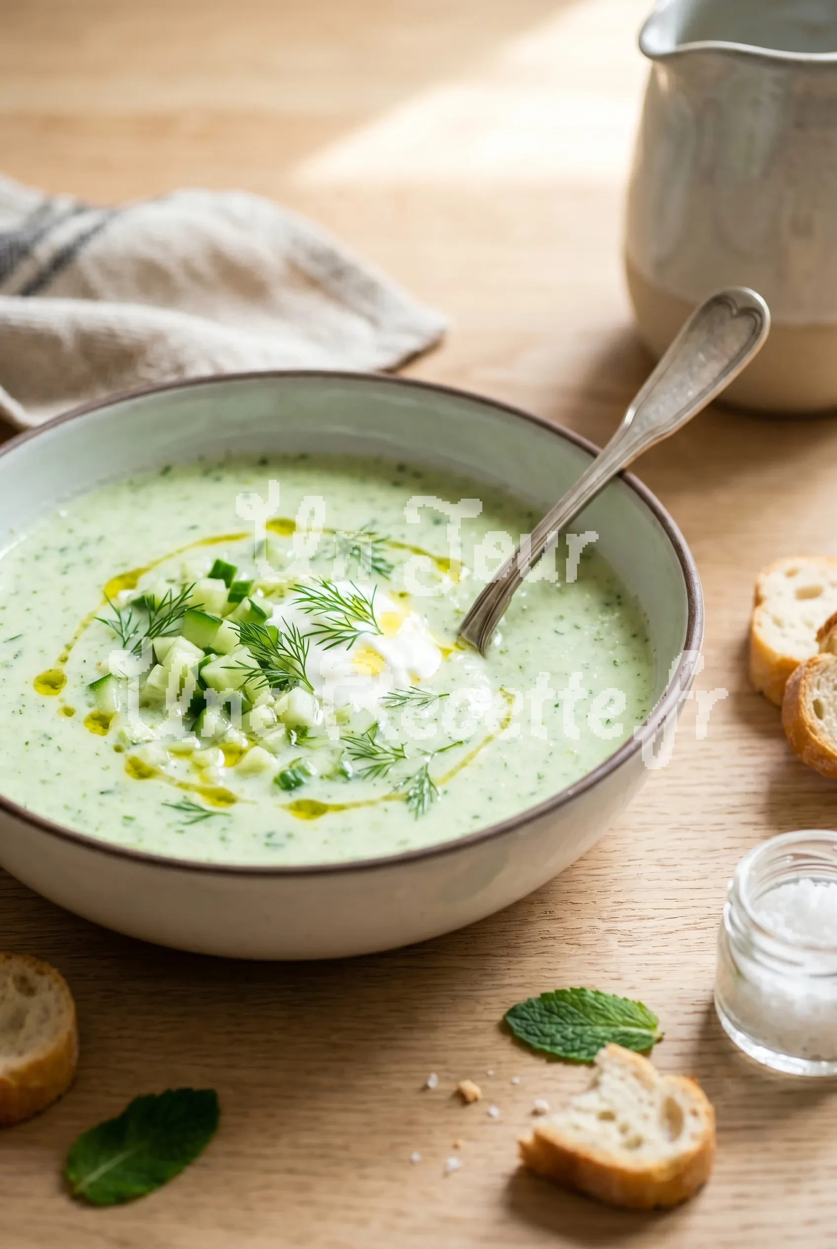Photo de la recette Velouté glacé concombre yaourt