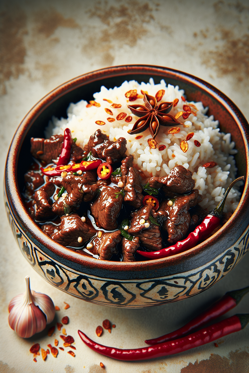Photo de la recette Boeuf sauté et riz thai