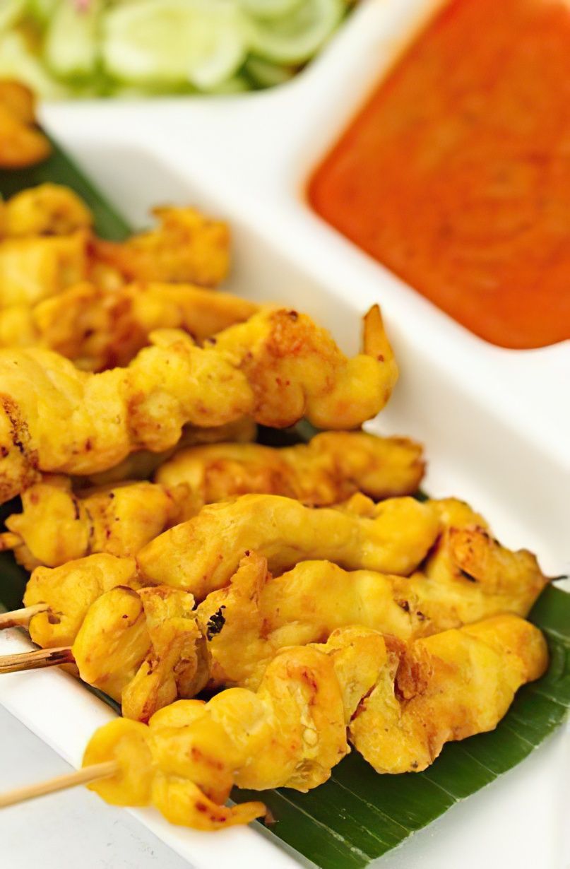 Photo de la recette Brochettes de poulet au curry