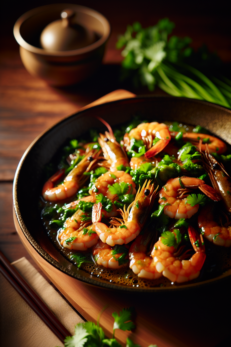 Photo de la recette Crevettes poêlées à la coriandre