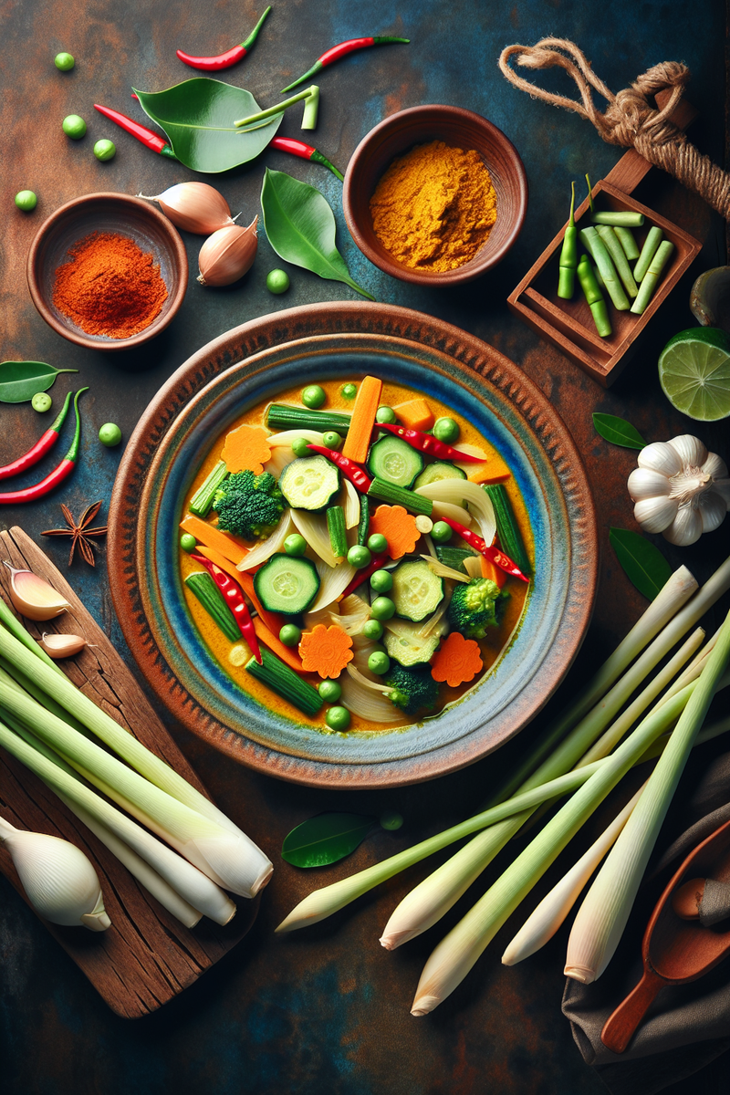 Photo de la recette Curry de légumes à la citronnelle