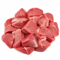 agneau désossées et coupées en cubes