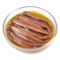 anchois (conservés à l'huile), égouttés