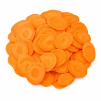 carottes coupées en fines lamelles