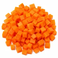 carottes coupées en petits cubes