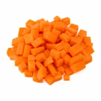 carottes moyennes coupées en petits dés