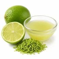 citron vert, jus et zestes