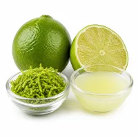 citrons verts, zestes et jus