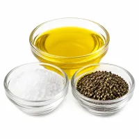 huile d'olive, sel et poivre