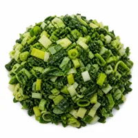légumes verts hachés (poireaux, épinards, etc.)