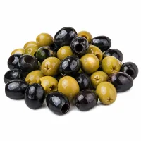 olives noires et vertes dénoyautées