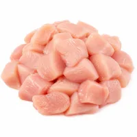 poulet coupé en petits morceaux
