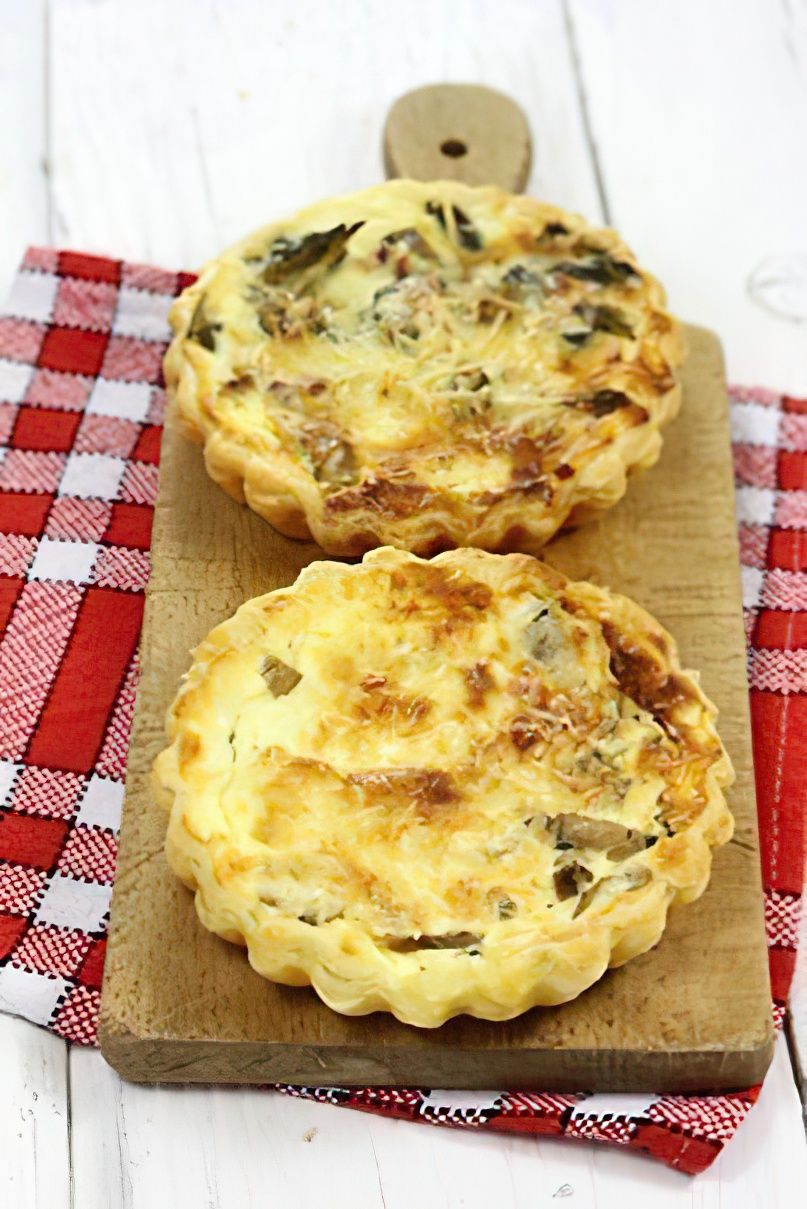 Photo de la recette Petites quiches aux champignons