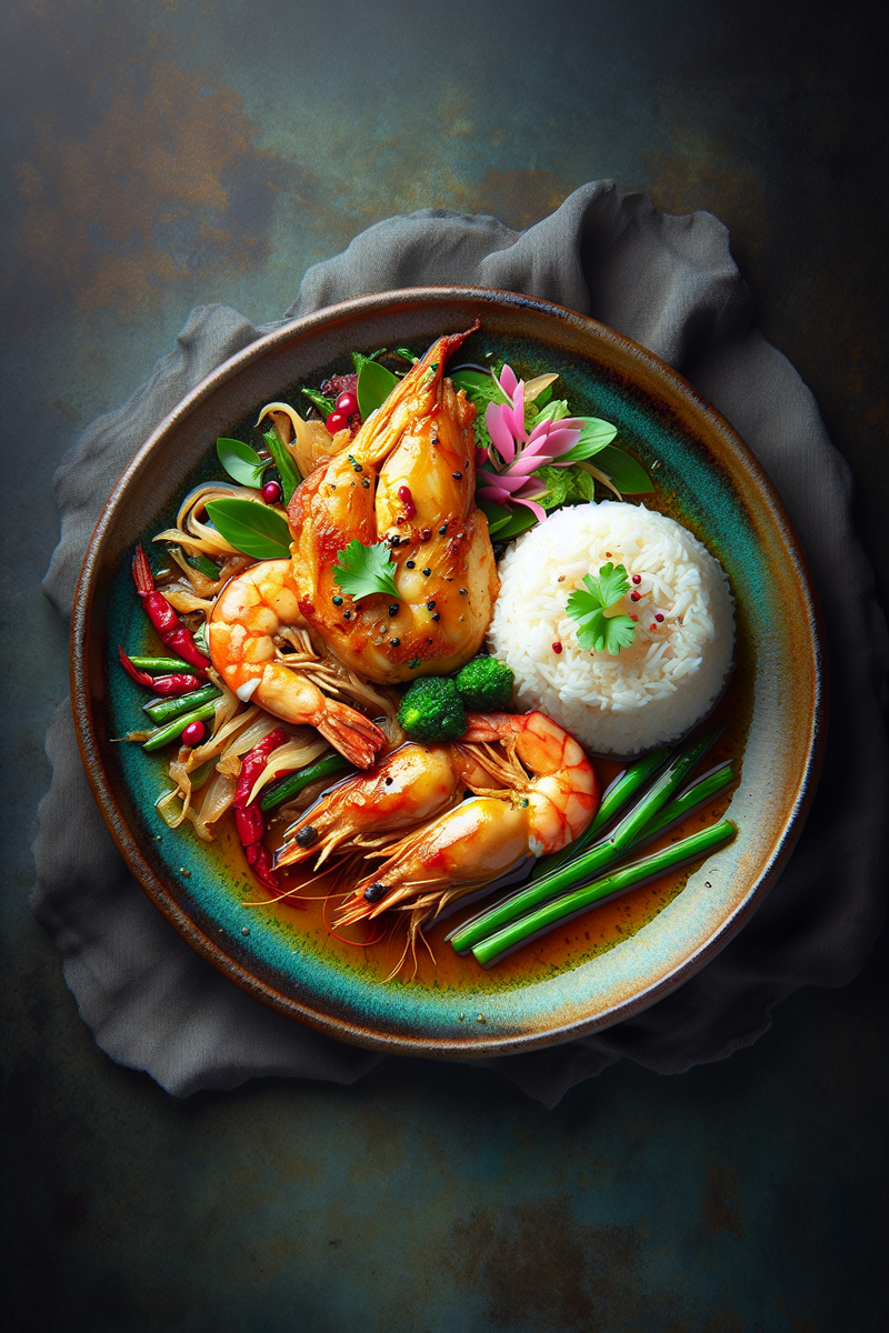 Photo de la recette Poulet aux Gambas
