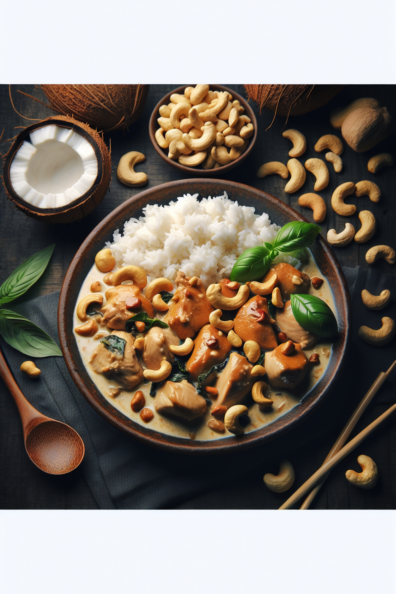 Photo de la recette Poulet coco aux noix de cajou