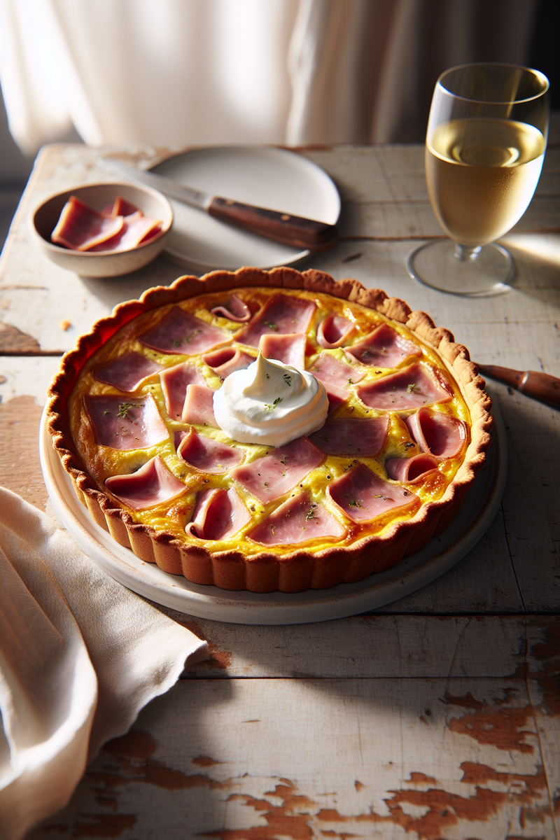 Photo de la recette Quiche au jambon express sans pâte