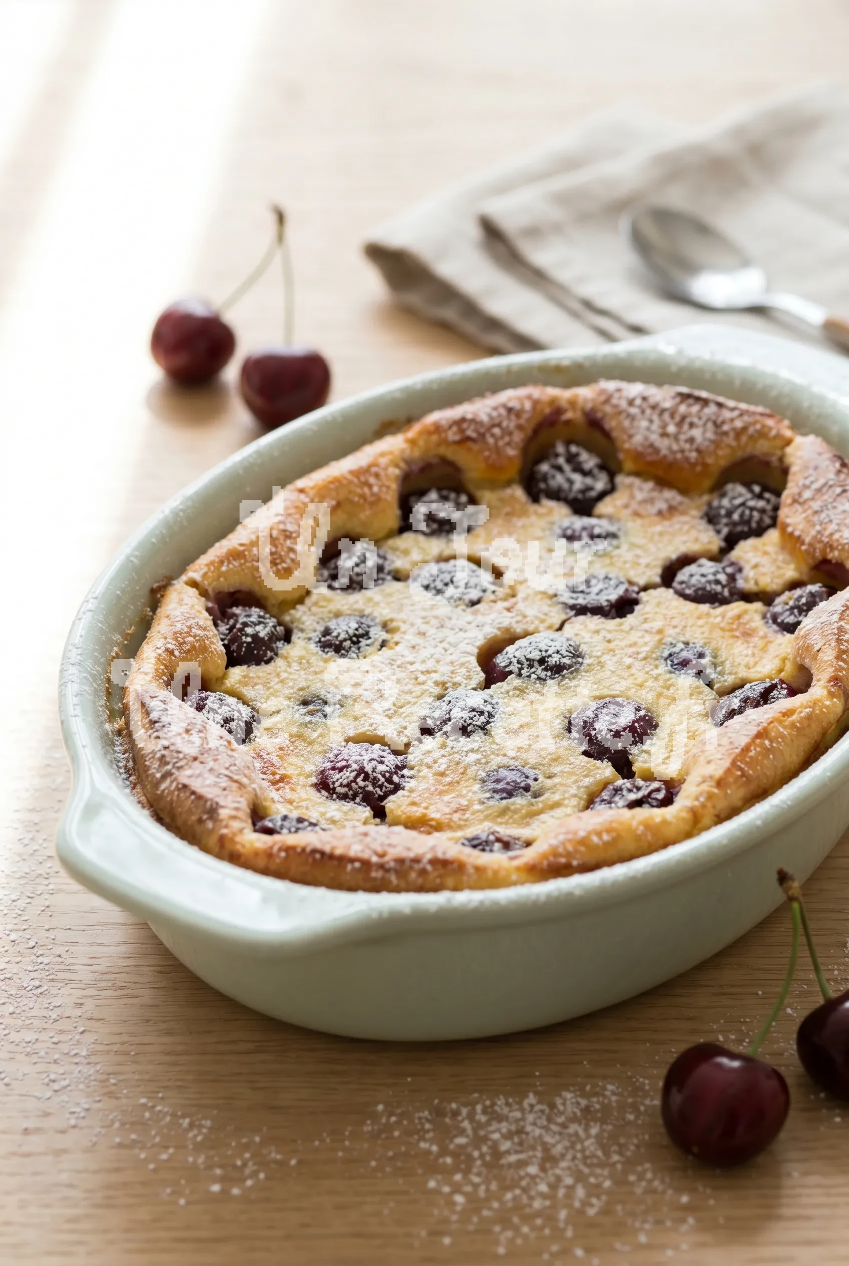 Photo de la recette Clafoutis aux cerises au lait de soja