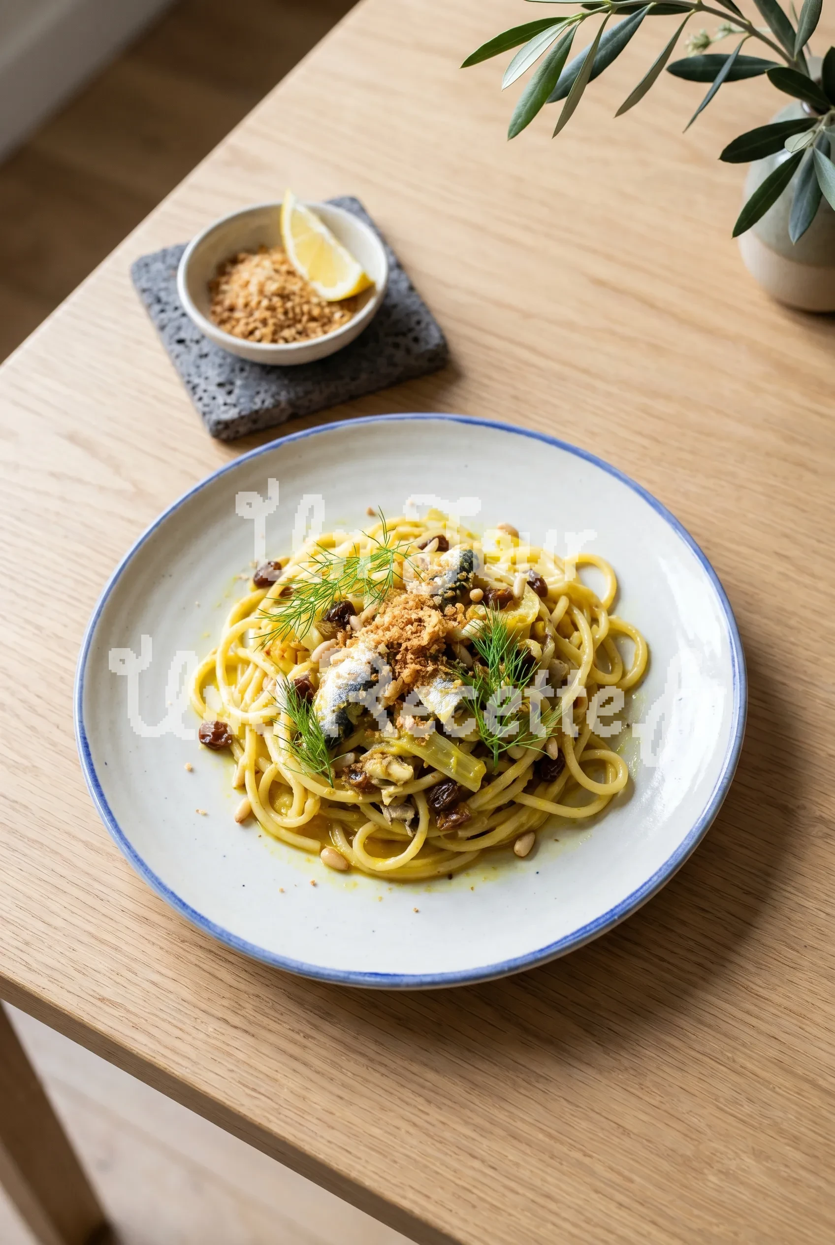 Photo de la recette Pâtes aux sardines et safran