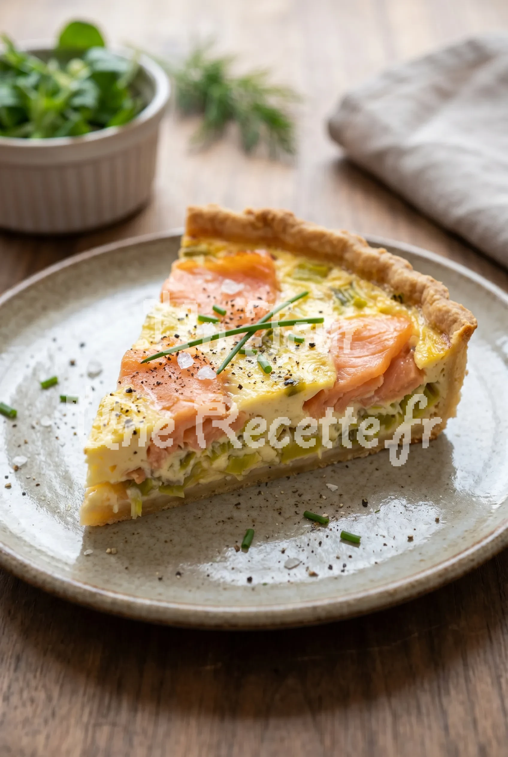 Photo de la recette Quiche Poireau Saumon Fumé