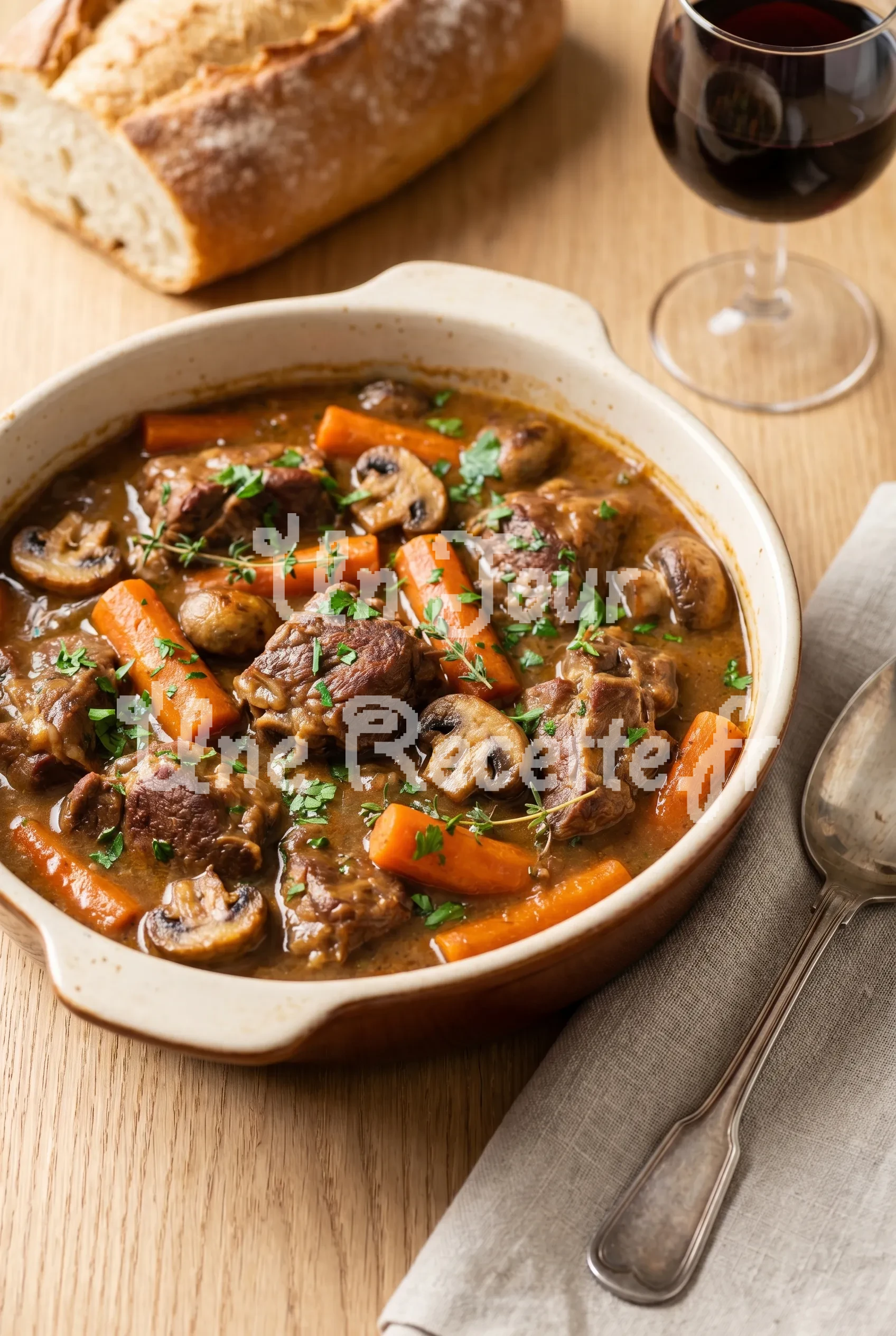 Photo de la recette Ragoût d'agneau aux champignons et carottes
