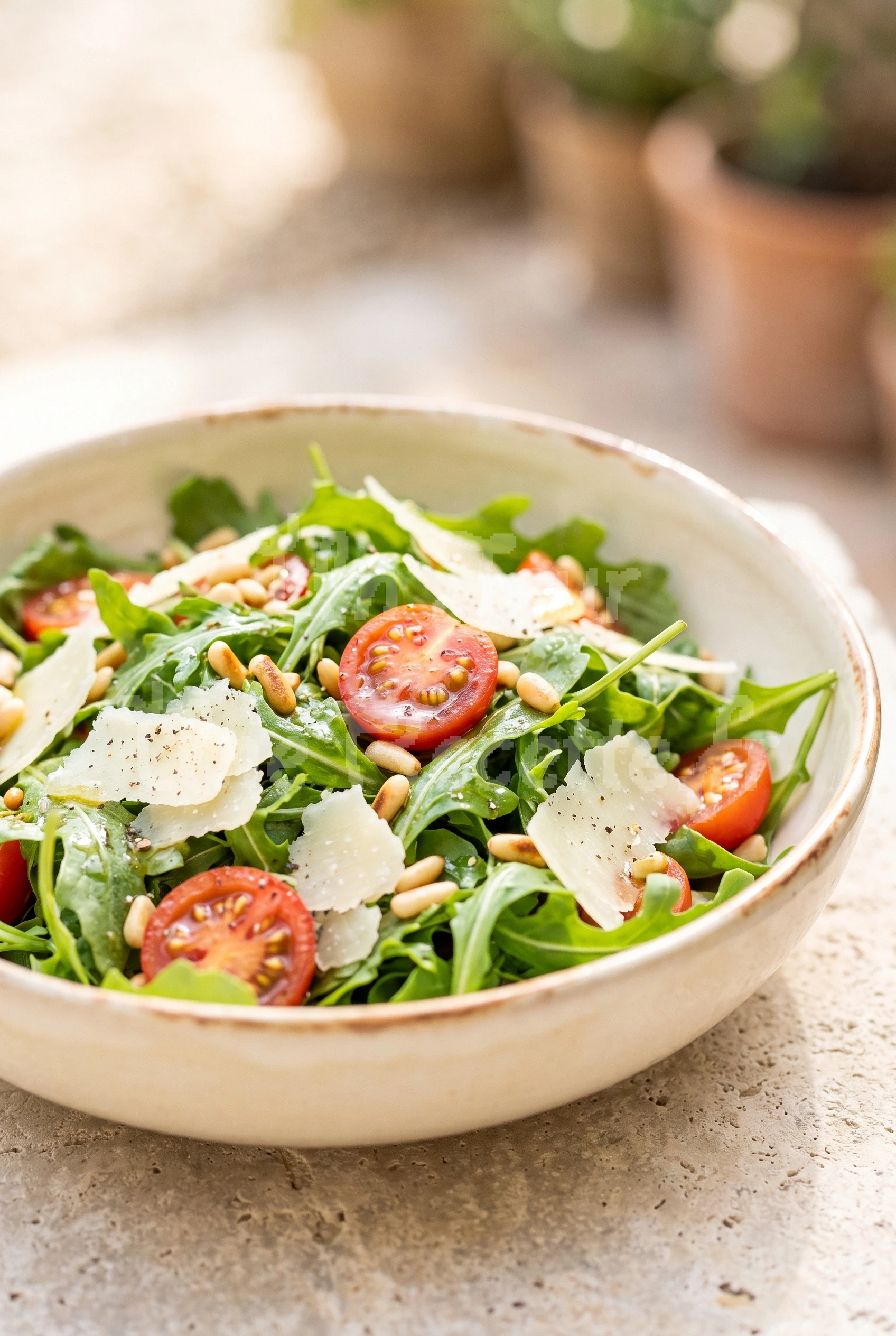 Photo de la recette Salade de roquette et parmesan