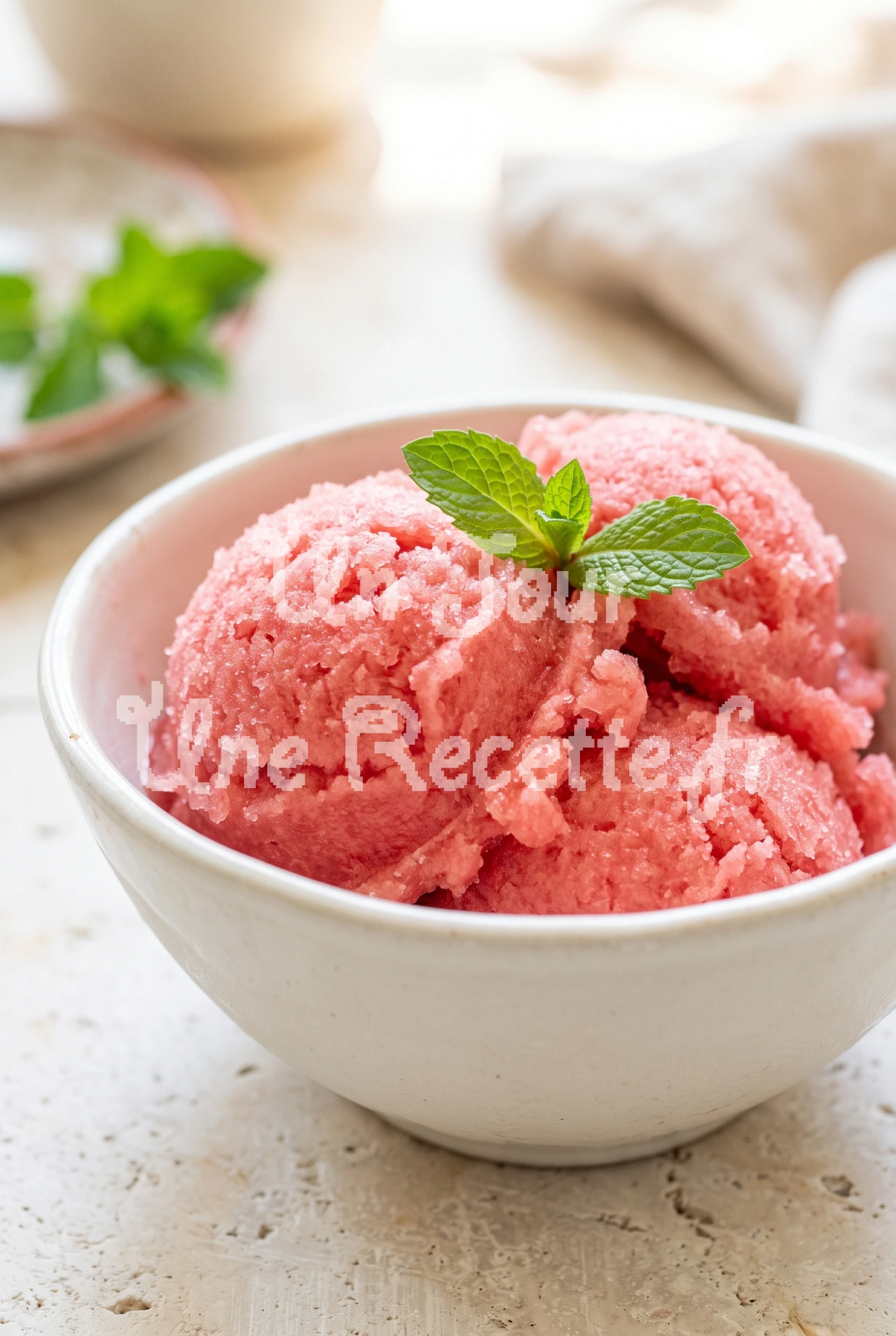 Photo de la recette Sorbet à la pastèque sans sorbetière