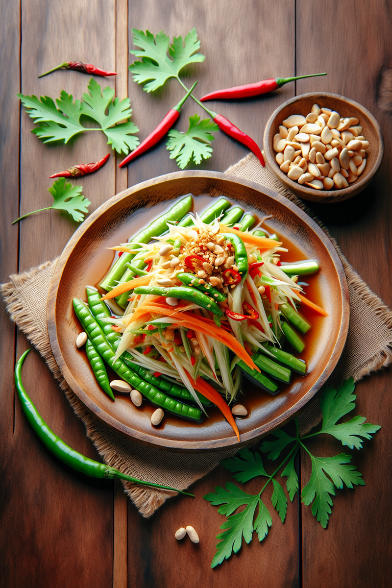 Photo de la recette Salade de papaye verte
