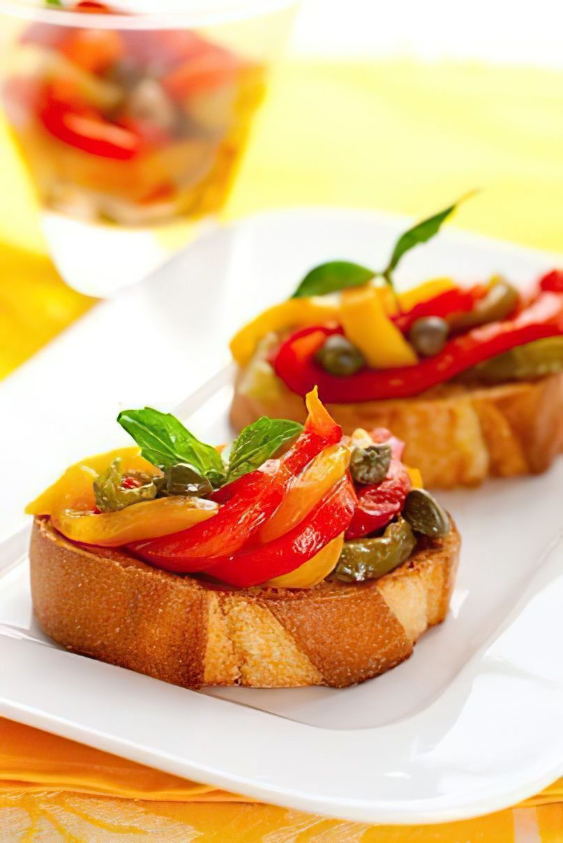 Photo de la recette Toasts apéritif aux poivrons