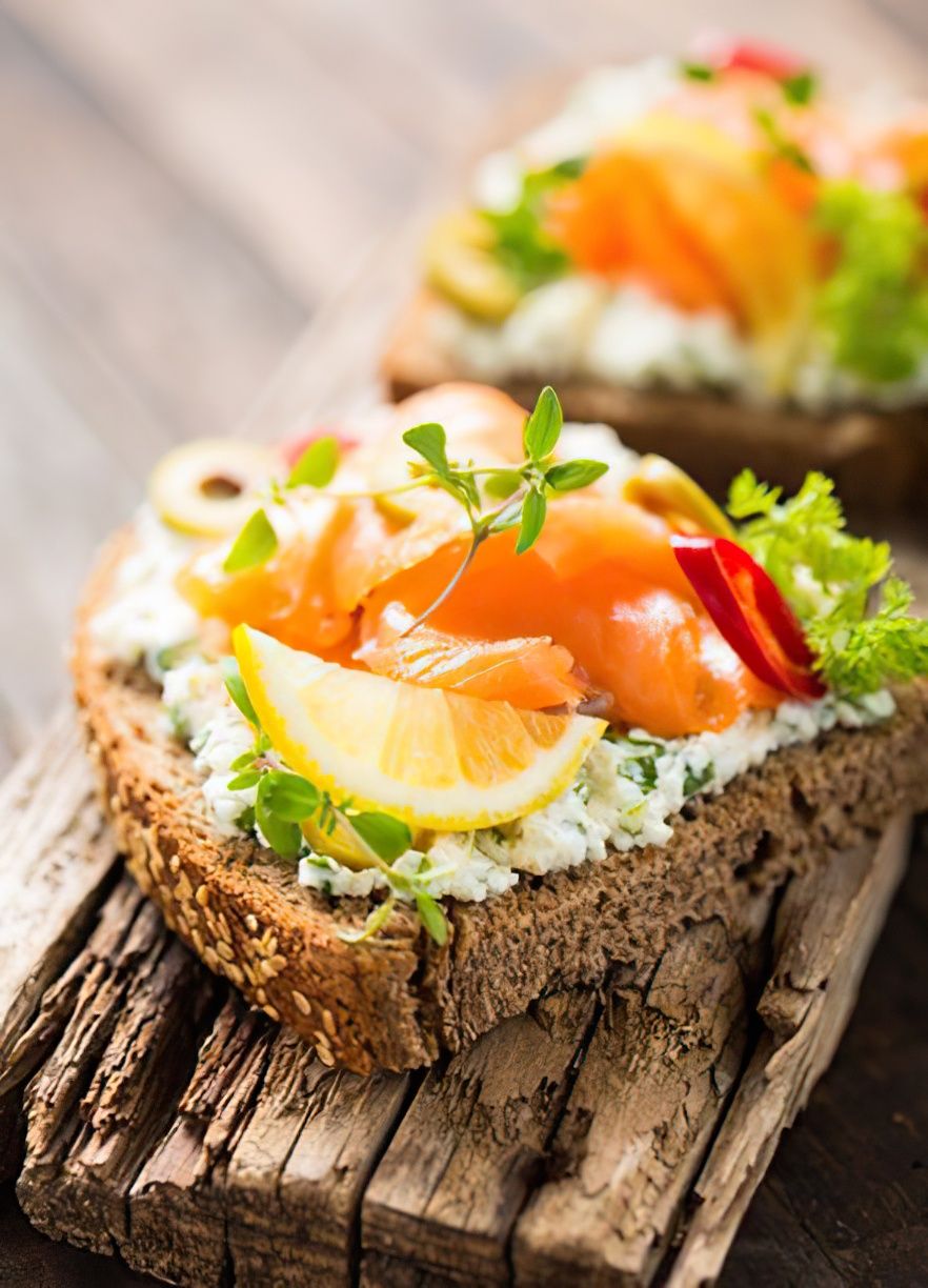 Photo de la recette Toasts au saumon et boursin