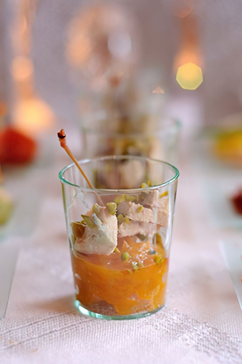 Photo de la recette Verrines de foie gras aux pommes